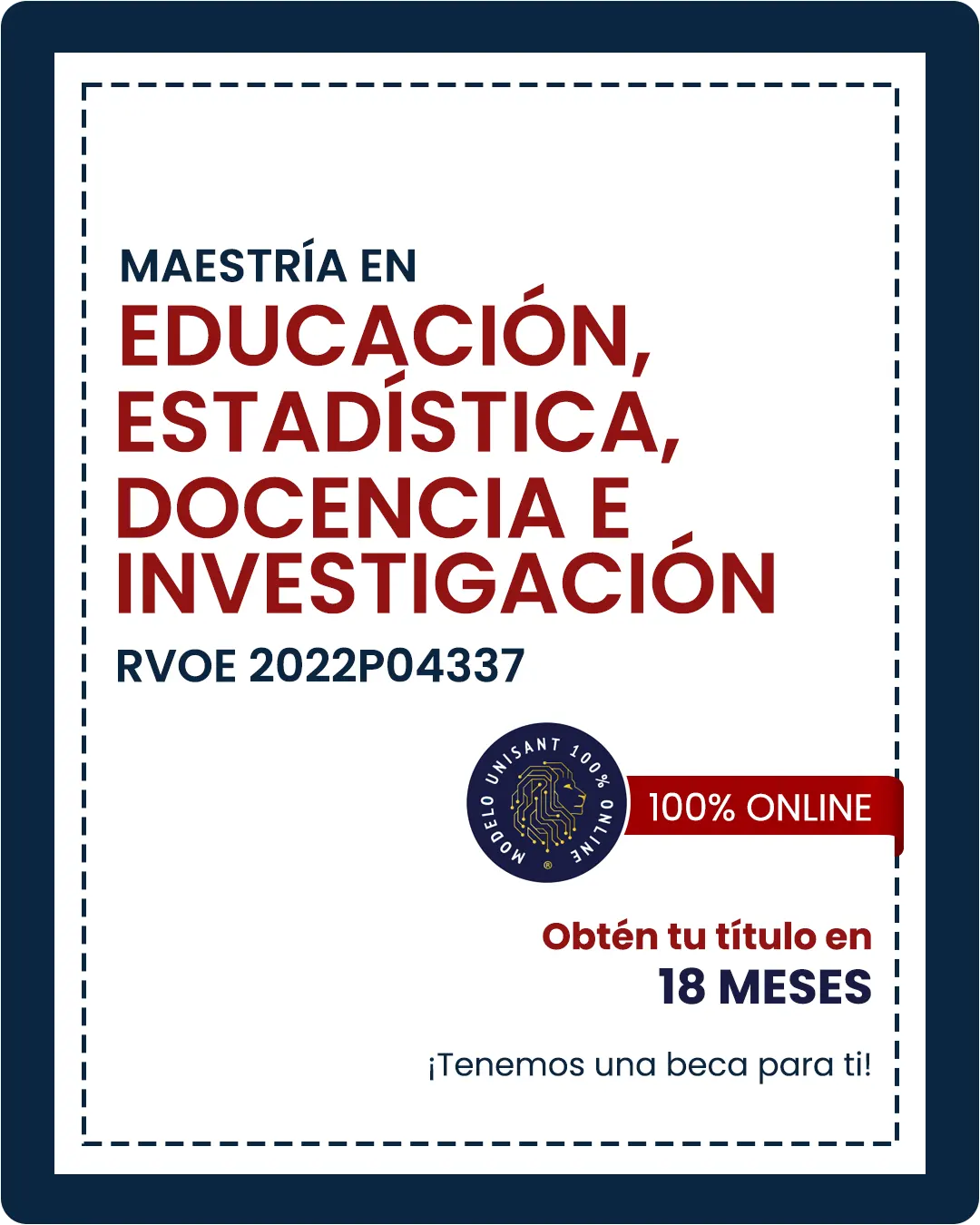 Tarjeta - Maestría - Educación, Estadística, Docencia e Investigación